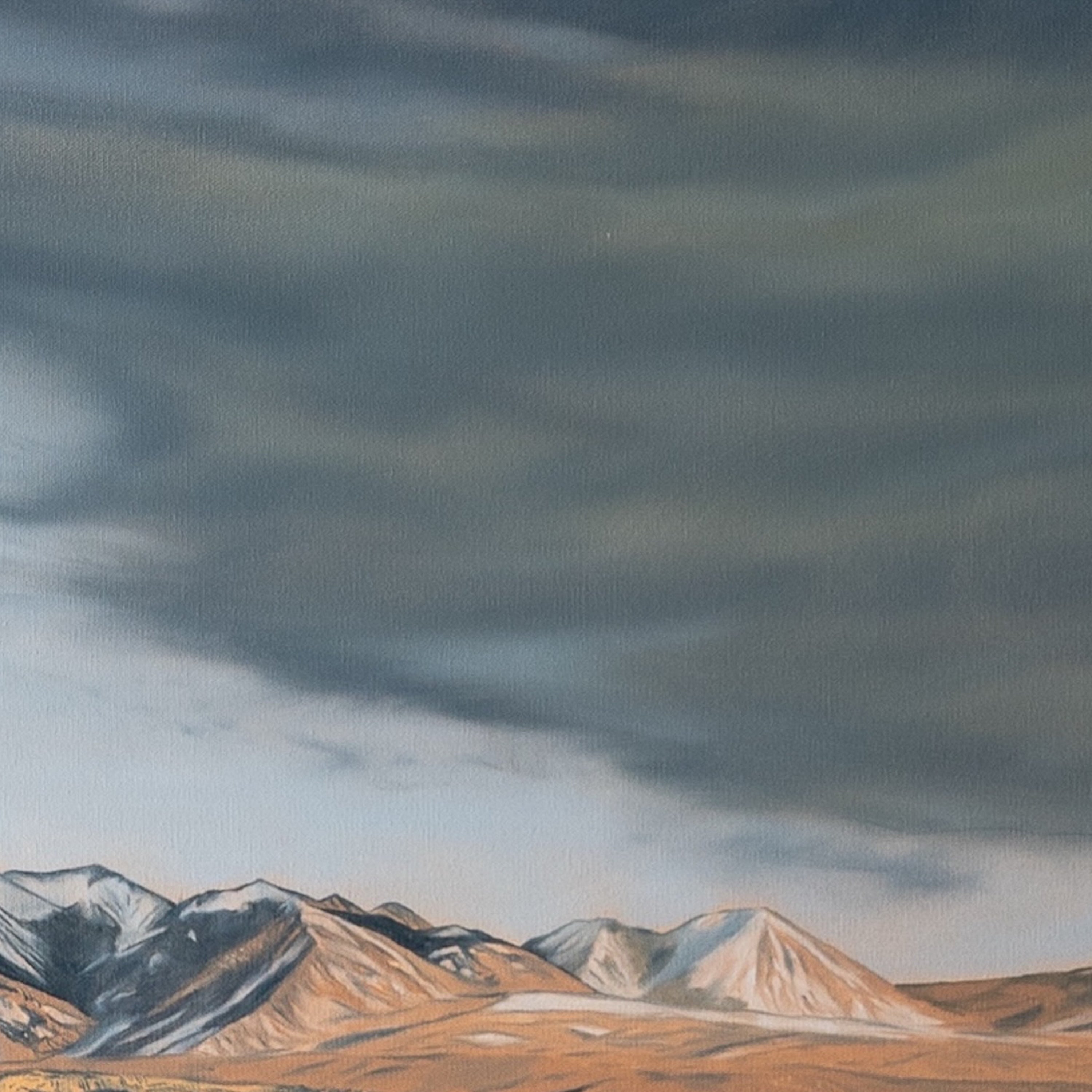 Mountain landscape with a cloudy sky